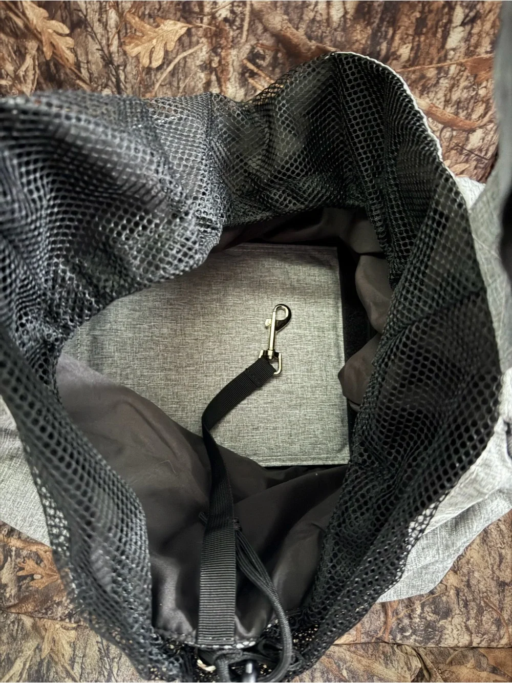 Gray Pet Sling Carrier with Adjustable Strap